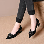 Damen Elegante Pumps mit funkelnder Schmuckapplikation R&B