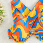 Damen Hochtaillierter Bikini mit kreativem Cut-Out-Design R&B