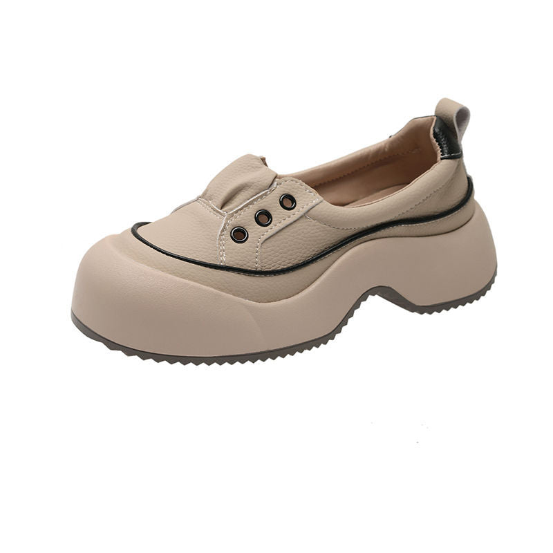 Damen Plateau Slipper mit elastischem Einstieg und modischem Design