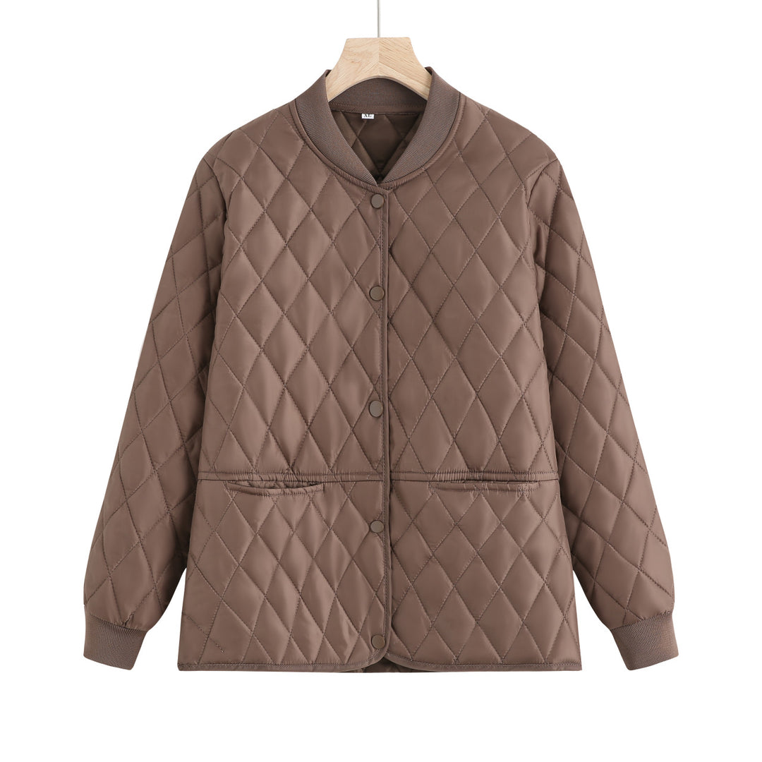 Damen gesteppte Übergangsjacke mit praktischen Taschen und elastischen Bündchen R&B