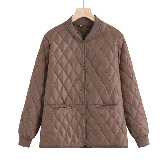Damen gesteppte Übergangsjacke mit praktischen Taschen und elastischen Bündchen R&B