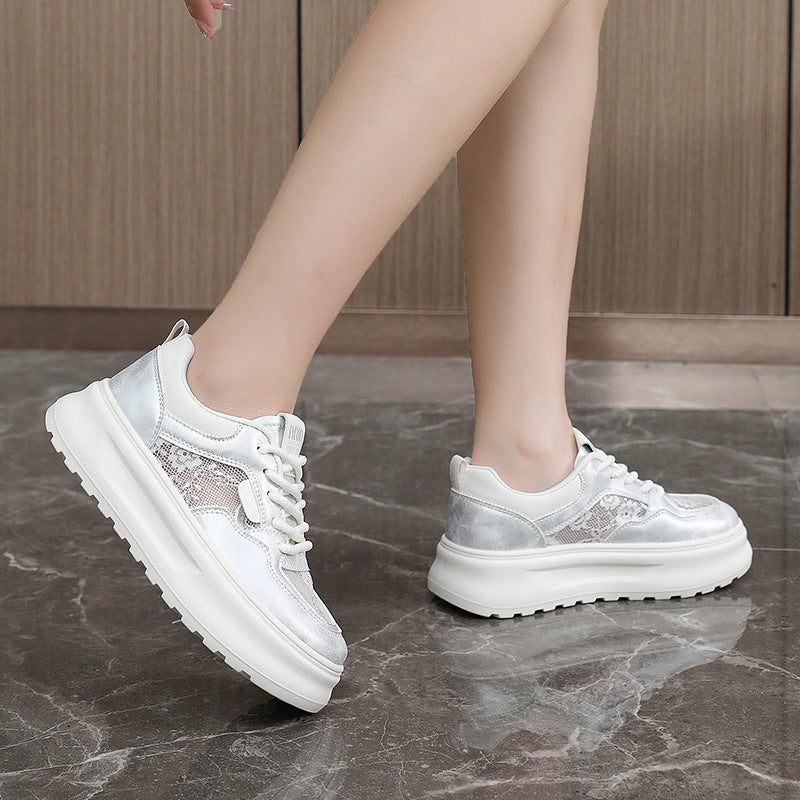 Damen Chunky Sneakers mit luftiger Mesh-Oberfläche und komfortabler Dämpfung R&B