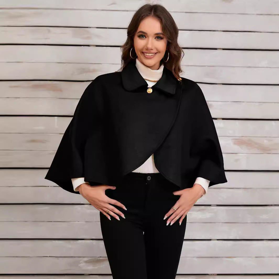 Damen modischer Umhang mit Knöpfen R&B