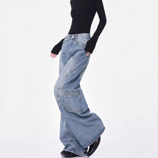 Damen Weite Baggy-Jeans im lässigen Oversized-Schnitt mit praktischen Taschen R&B