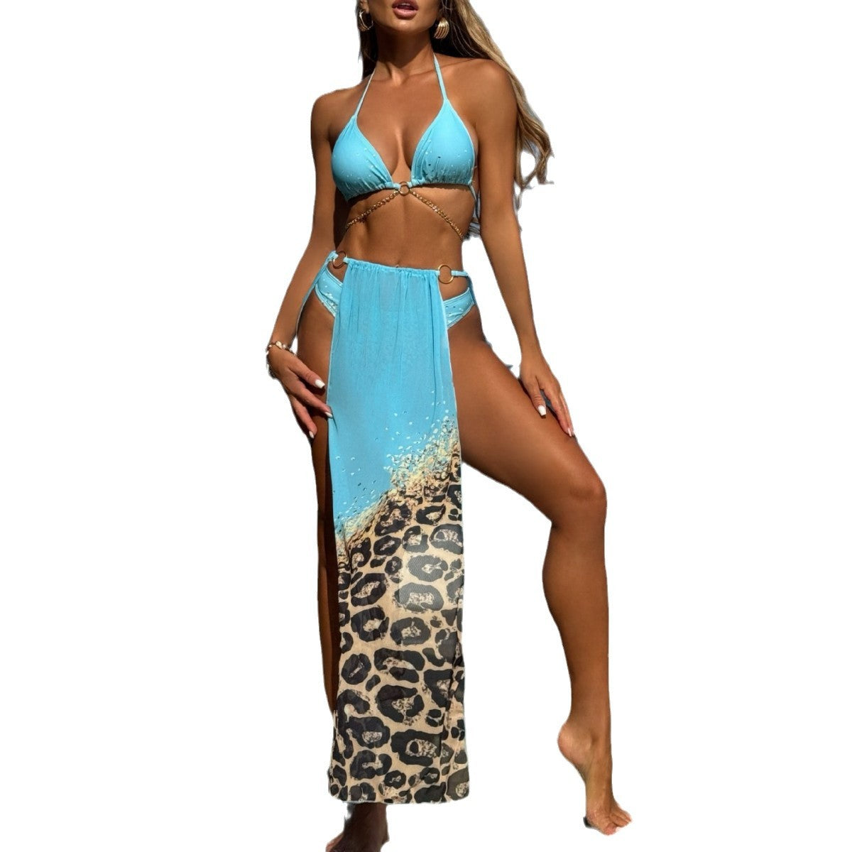 Damen Bikini-Set mit extravagantem Wickelrock und elegantem Schnitt R&B
