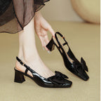 Damen Slingback-Pumps mit Schleife