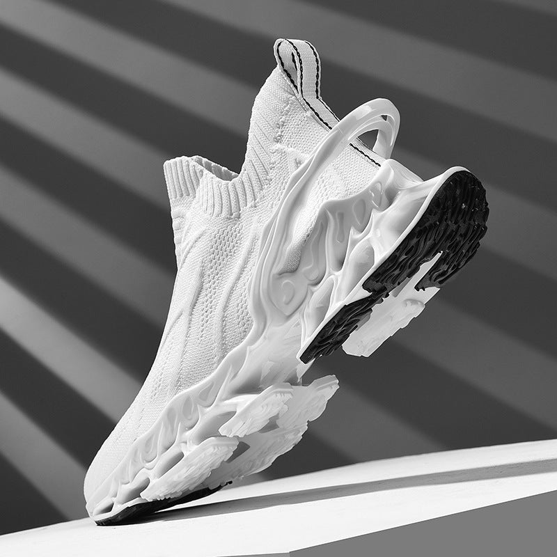 Damen hochentwickelte Sneaker mit nahtlosem Strick-Obermaterial und innovativem Sohlenprofil R&B