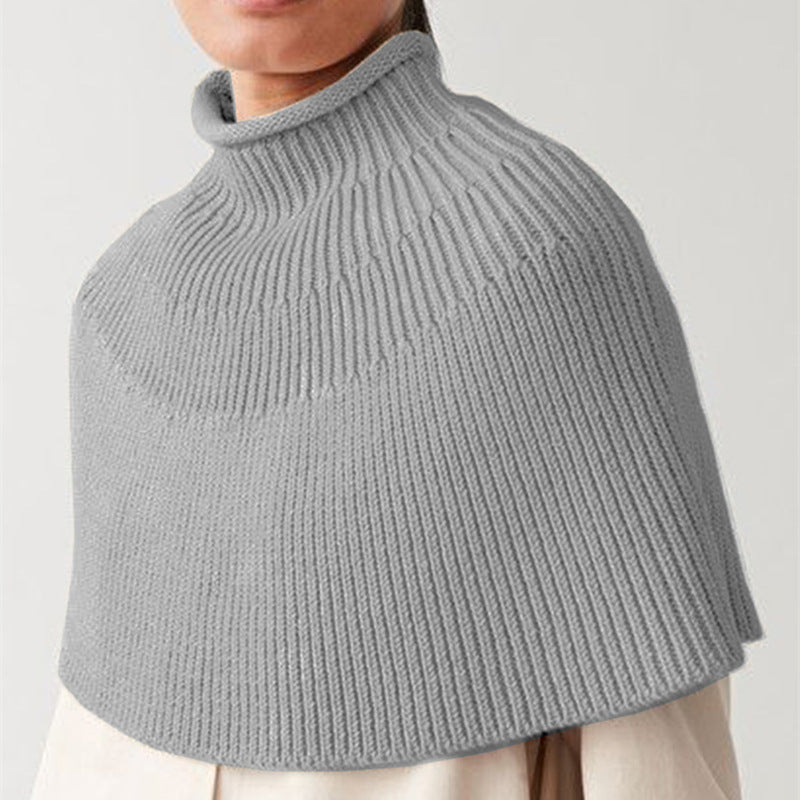 Damen Stricktop mit hohem Kragen und Wellenstruktur R&B