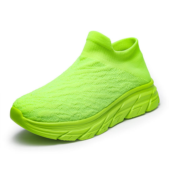 Damen Sportliche Slip-On Sneaker mit atmungsaktiver Strick-Oberfläche und dämpfender Laufsohle R&B