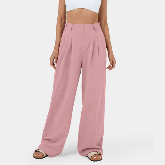 Damen Weite Chinohose mit elegantem Faltenwurf und seitlichen Taschen R&B
