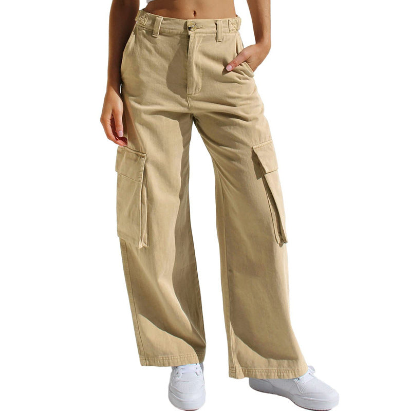 Damen Cargo-Hose mit weitem Bein und praktischen Taschen R&B