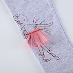 Mädchen Leggings mit niedlicher Ballett-Tüllapplikation R&B