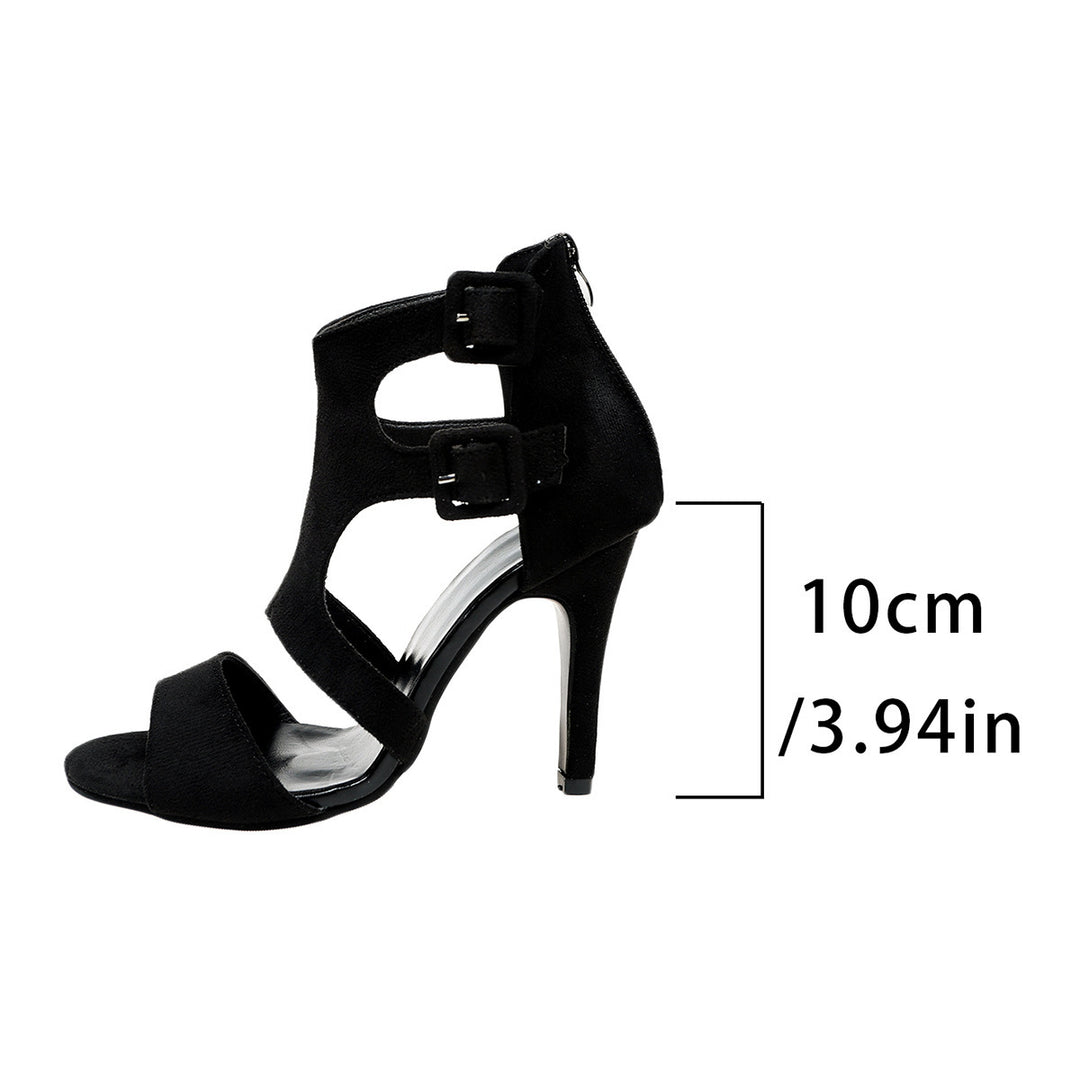 Damen High Heel Sandalen mit modischem Riemendesign und verstellbaren Schnallen R&B