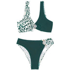 Damen Triangel-Bikini mit modischem Ringdetail und asymmetrischem Schnitt R&B
