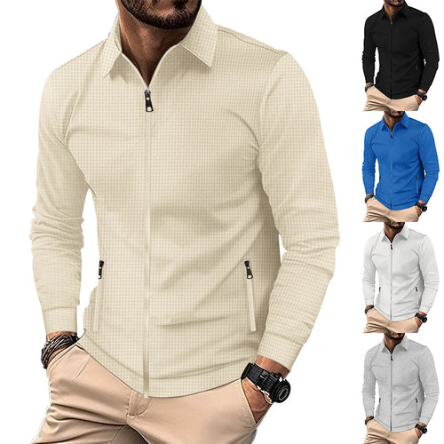 Herren modische Übergangsjacke mit Reißverschluss und praktischen Taschen R&B