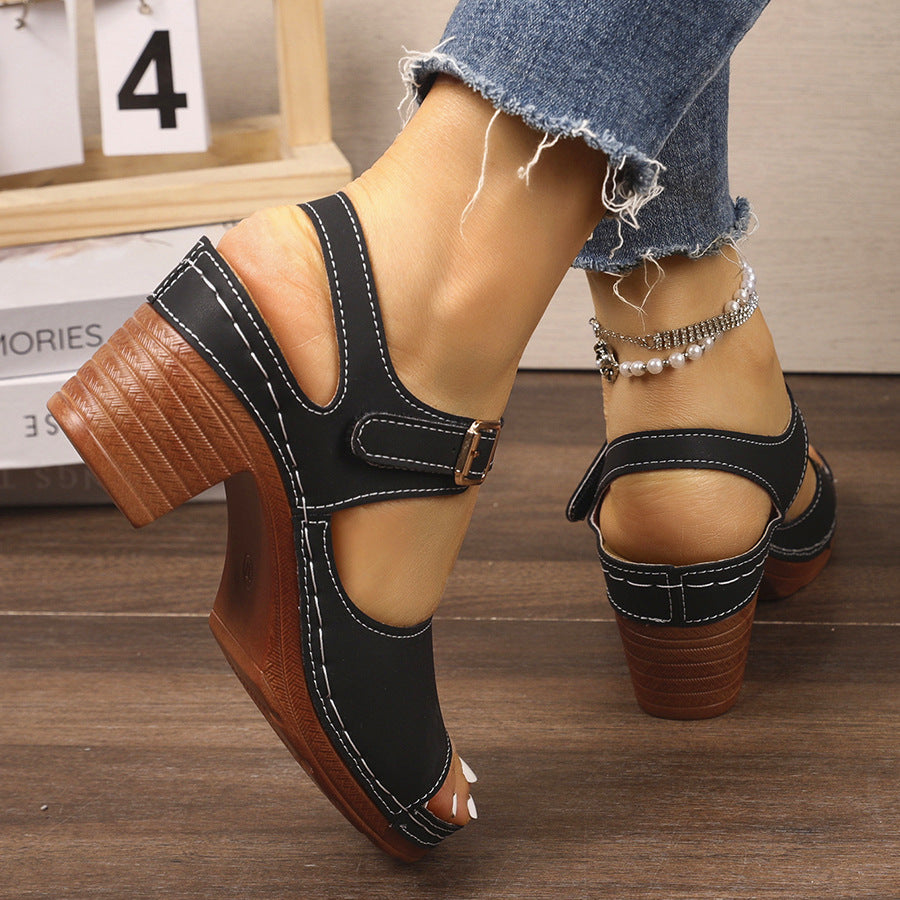 Damen Sandalen mit Blockabsatz R&B