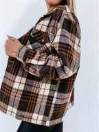 Damen Übergroße Karo-Pulloverjacke R&B