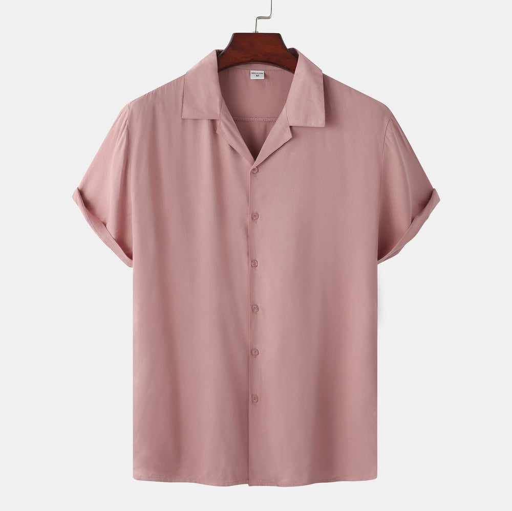 Damen Kurzarmhemd mit modernem Satin-Finish und klassischem Kragen R&B