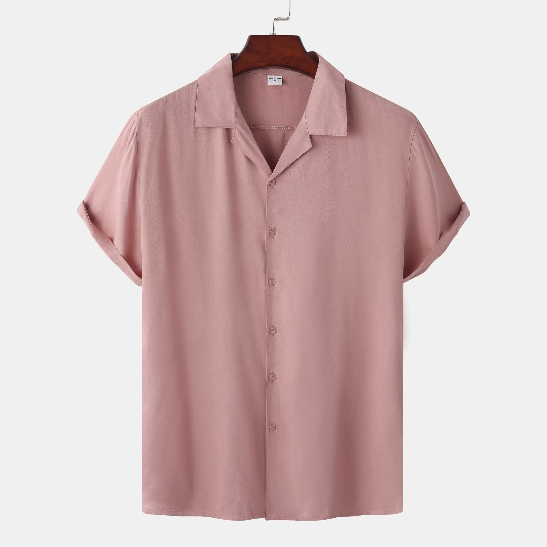 Damen Kurzarmhemd mit modernem Satin-Finish und klassischem Kragen