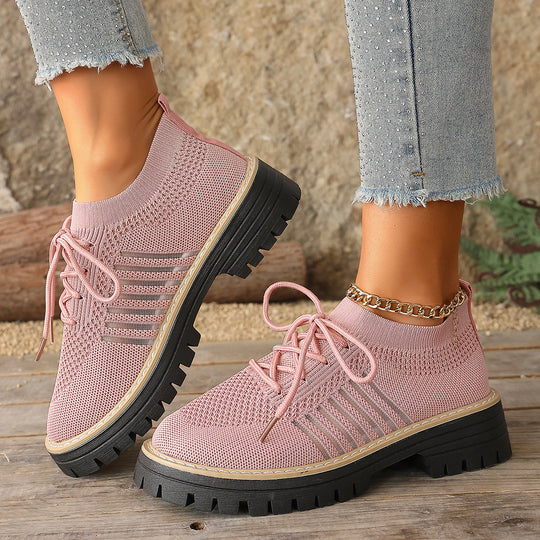 Damen Sportliche Strick-Sneaker mit rutschfester Sohle R&B