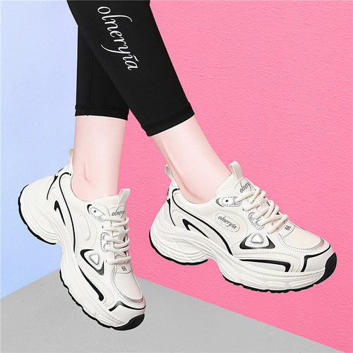 Damen Sportliche Chunky Sneakers mit dämpfender Sohle R&B