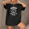 Damen Oversized T-Shirt mit kreativem Druck und lässigem Schnitt R&B