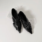 Damen elegante Spitzenslipper mit raffinierten Knoten-Details
