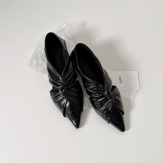 Damen elegante Spitzenslipper mit raffinierten Knoten-Details R&B
