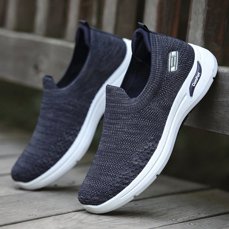 Herren nan gestrickter Slip-On-Laufschuh mit Memory-Foam-Komfortsohle R&B
