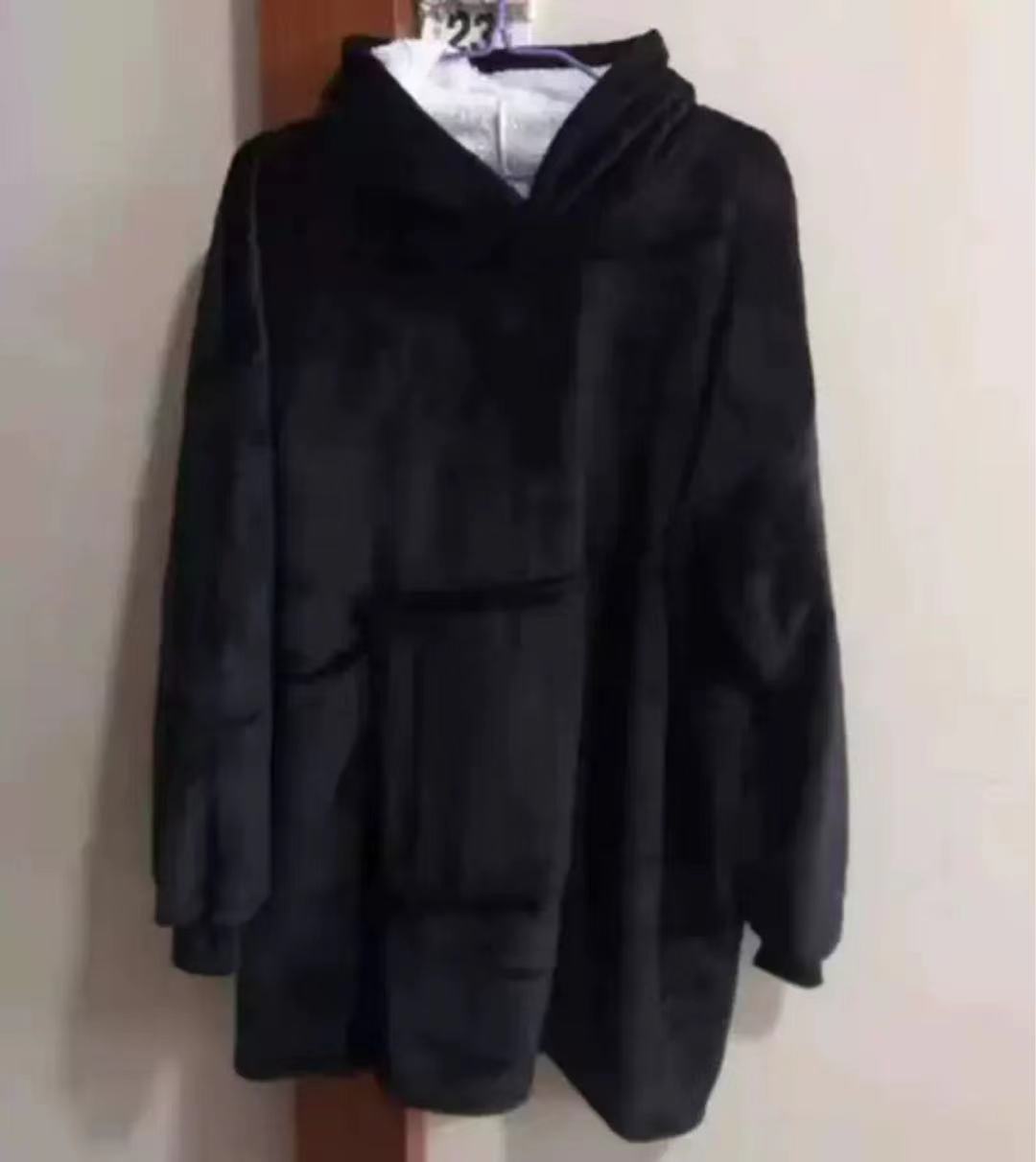 Damen Großer Kapuzenpullover mit kuscheligem Fleece und praktischen Taschen R&B