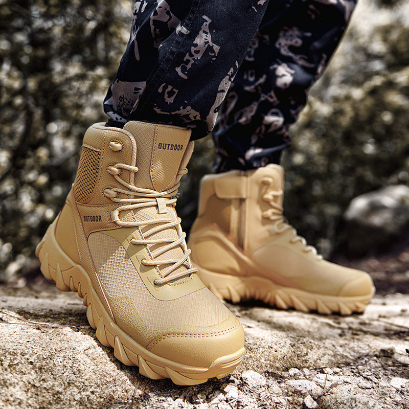 Herren Hochwertige Outdoor-Wanderstiefel mit rutschfester Sohle und atmungsaktiver Membran R&B