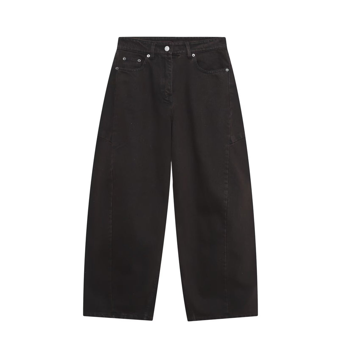 Damen weite Jeans im modernen Schnitt mit angesagten Cargo-Taschen R&B