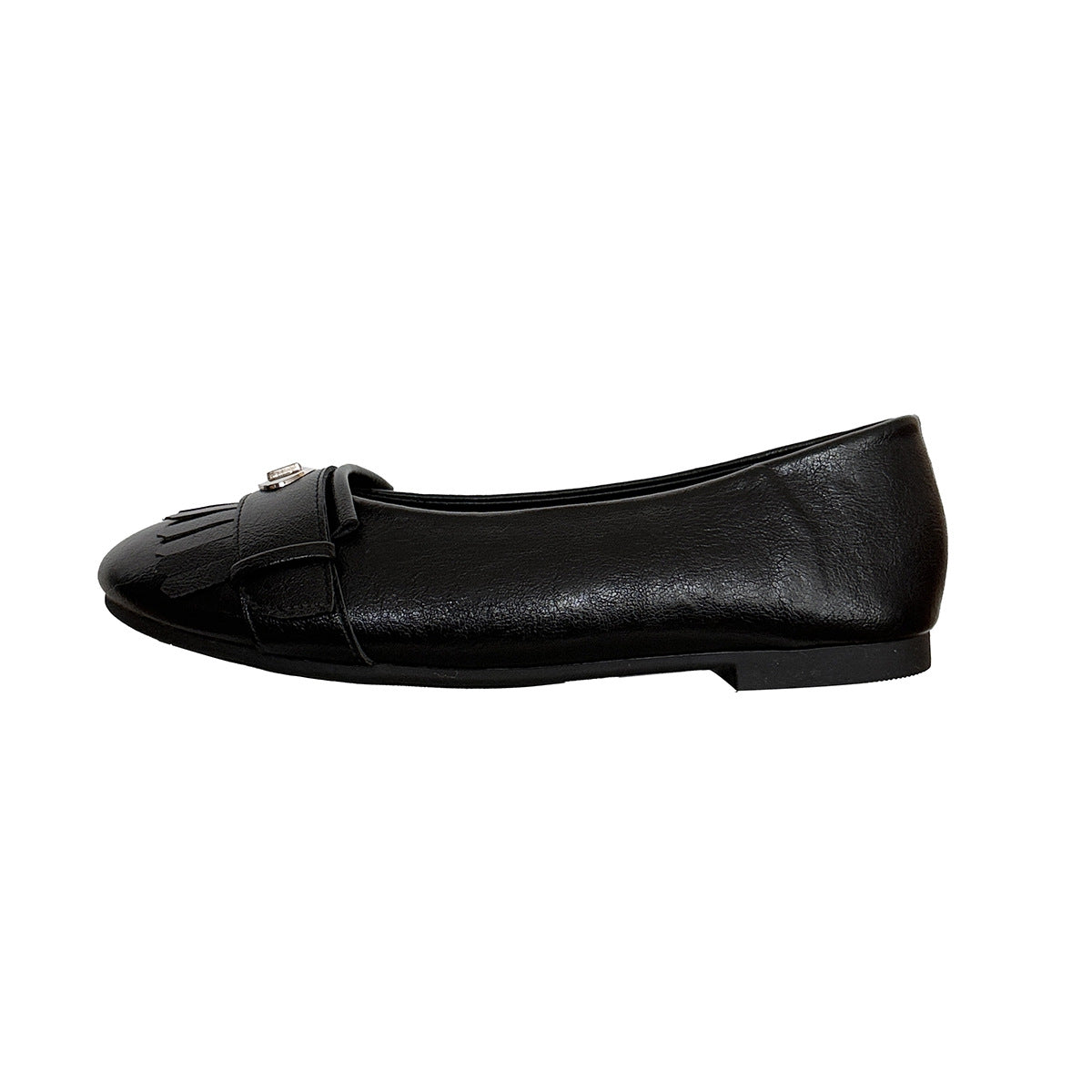 Damen Elegante Mokassins mit modischem Fransen-Design und dekorativer Schnalle R&B