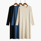 Damen Strickkleid mit feiner Rippenstruktur R&B