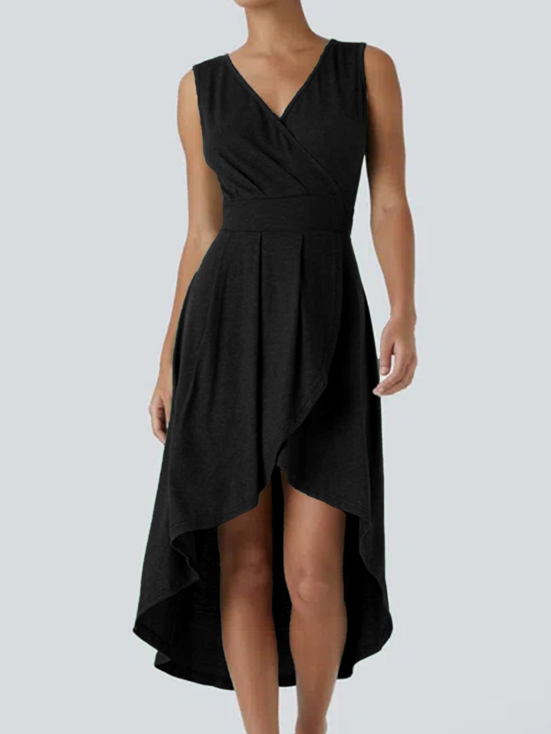 Damen Wickelkleid mit asymmetrischem Saum und elegantem Schnitt R&B