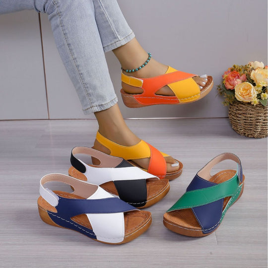 Damen modische Sandalen mit verstellbarem Riemen und anatomischem Fußbett R&B