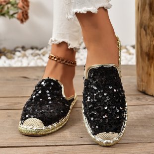 Damen Glitzernde Espadrilles mit bequemer Einlegesohle R&B