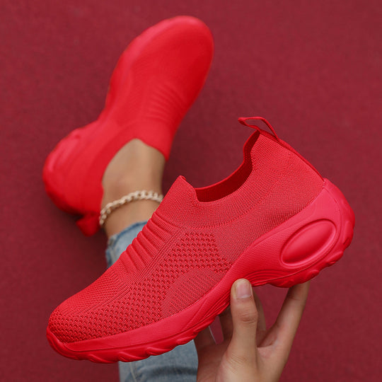 Damen Sportliche Slip-On Sneakers mit atmungsaktivem Obermaterial und rutschfester Sohle R&B
