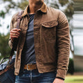 Herren leichte Utility-Jacke im Vintage-Stil mit praktischen Taschen