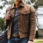 Herren leichte Utility-Jacke im Vintage-Stil mit praktischen Taschen