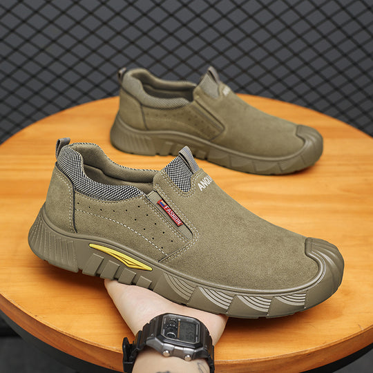 Herren Atmungsaktive Slip-On Freizeitschuhe mit robustem Profil R&B
