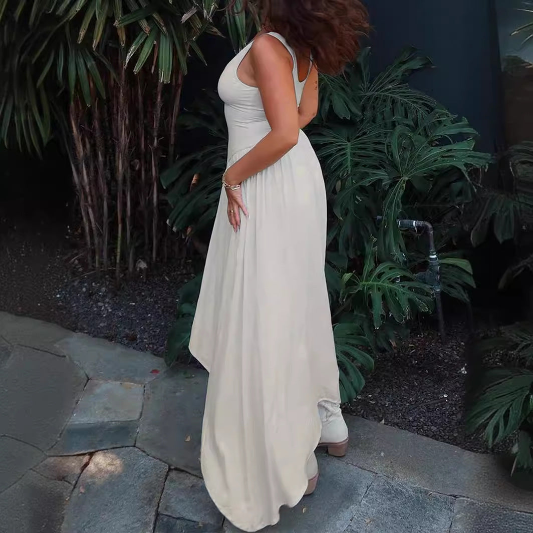 Damen Maxikleid mit schmalem Schnitt und elegantem quadratischen Ausschnitt R&B