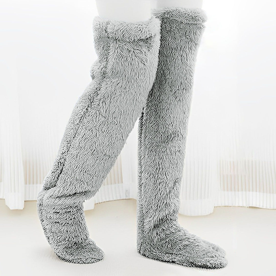 Damen Extra warme Knielange Fleece-Stulpen R&B