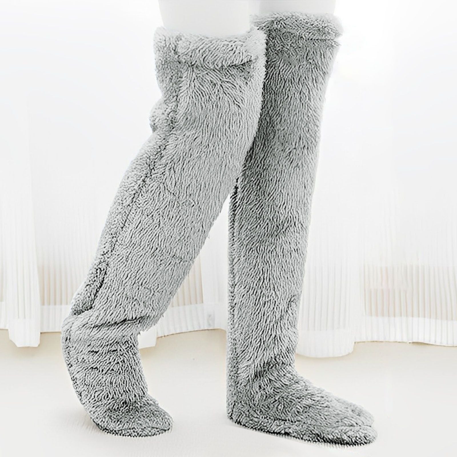 Damen Extra warme Knielange Fleece-Stulpen R&B