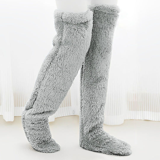 Damen Extra warme Knielange Fleece-Stulpen R&B