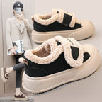 Damen Sportliche Sneaker mit flauschigem Innenfutter und rutschfester Sohle R&B