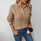R&B | Klassischer Pullover Mit Zopfmuster Design
