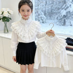Mädchen elegante Rüschenbluse mit feinen Details R&B