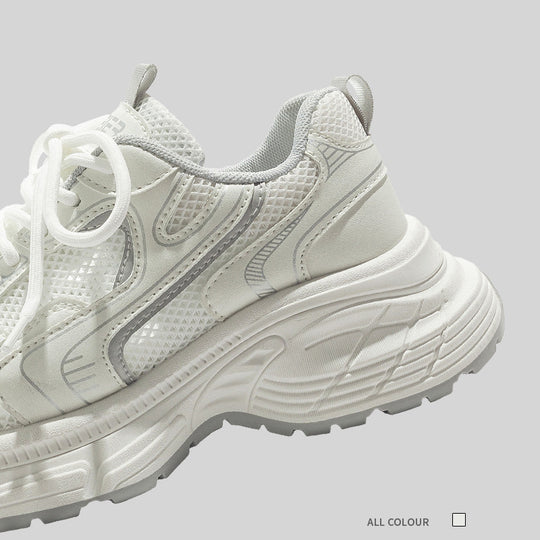 Damen Sportliche Sneakers mit atmungsaktiver Mesh-Oberfläche und gepolsterter Sohlenstruktur R&B
