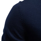 Herren nan feines Baumwollstrickshirt mit Rundhalsausschnitt kurzärmelig und kontrastierenden Ärmelstreifen R&B